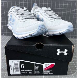 Under Armour Women’s Charged Assert 9 Running Shoes White & Blue Size 6